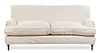 A Custom Slipcovered Bridgewater Style Two-Seat Sofa Height 33 x width 68 x depth 36 inches.