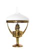 An Art Deco Brass Fluid Lamp, Height 20 1/2 inches.