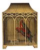 A Pair of Tromp L'Oeil Tole Panels of Birdcages Height 24 inches.