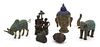 A Miscellaneous Collection of Southeast Asian Bronze Objects Height of tallest 6 1/2 inches.