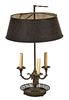 A Louis XVI Gilt Metal Bouillotte Lamp Height 11 inches.