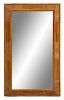 A Bamboo Framed Mirror Height 44 x width 25 inches.