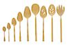 A Collection of Gold Electroplate Flatware