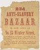 Small "Anti-Slavery Bazaar" Broadside