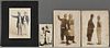 Four Photos of Characters in Blackface.  Estimate $150-250