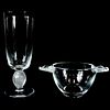 2) TWO LALIQUE FRANCE CRYSTAL PIECES