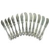 STERLING SILVER BUTTER KNIVES, 12 PCS, 10.20 OZT