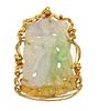CHINESE CARVED JADE QUAN YIN PENDANT