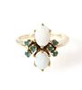Ladies 14k Gold, Opal, & Emerald Ring