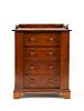 19th C. Miniature Four Drawer Side Locking Chest