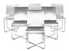 Six Frank Gehry Aluminum Superlight Chairs, Canadian/ American (b. 1929), Height 32 1/4 inches.