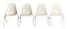 Four Charles and Ray Eames DSS Fiberglass Chairs, American (1907-1978), (1912-1988), Height 31 1/2 inches.