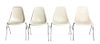 Four Charles and Ray Eames DSS Fiberglass Chairs, American (1907-1978), (1912-1988), Height 31 1/2 inches.