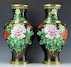 A Pair of large Chinese cloisonne enamel vase
