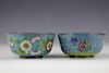 TWO Chinese cloisonne bowls