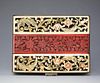Chinese Bone and lacquer carved brass box