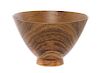 An American Turned Rosewood Bowl, Bob Stocksdale (1913-2003), Diameter 6 3/4 inches.