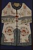 Framed embroidered female robe from late Qing period