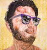 * Andrew Woolbright, (American, 20th/21st century), Man with Sunglasses