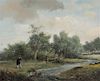John Berney Crome, (British, 1794-1842), Fly Fishing on River Bend