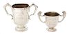 Two English Silver Two-Handle Trophy Cups, William Hutton & Sons, Birmingham, 1911 and Sheffield 1911, the first inscribed Su