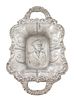 A George II Style Cast Aluminum Tray Height 2 1/2 x length 12 1/4 inches.
