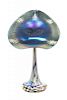An American Studio Glass Jack in the Pulpit Iridescent Glass Vase, Stuart Abelman, Height 15 1/2 inches.