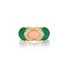 Cartier Coral Chrysoprase and Diamond Ring