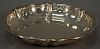 Large silver bowl with scalloped edge, marked 800. ht. 1 3/4in., dia. 12in., 20.4 t oz.