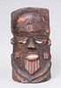 AFRICAN CARVED AND PAINTED MALE MASK