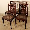 A set of four Louis XVI dining chairs