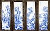 Four Chinese porcelain plaques