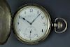 Vintage sterling silver hunter pocket watch by Rotherhams London. Good movements