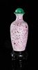 A Ceramic Glazed Snuff Bottle, Height 3 1/4 inches.