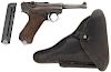** German 1939 Mauser S/42 P08 Luger with Holster