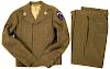 WWII "Ike Jacket" with rare bouillon patch