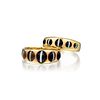 A Set of Antique 18K Gold and Agate Rings, English