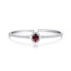 An 18K White Gold Spinel and Diamond Bangle