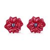 Sabbadini Fashionable Lacquered Aluminum Earrings With 18K White Gold Clips and Sapphires