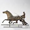 Molded Sheet Copper Nancy Hanks and Sulky Weathervane