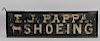 Two-sided "E.J. PAPPA SHOEING" Trade Sign