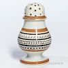 Slip- and Roulette-decorated Pearlware Pepper Pot
