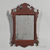 Red-painted Scroll Frame Mirror