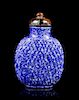 A Carved Lapis Snuff Bottle, Height 2 3/8 inches.