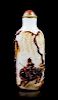 A Carved Agate Snuff Bottle, Height 2 5/8 inches.