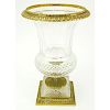 Baccarat Style Bronze Mounted Crystal Urn