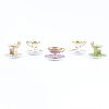 Grouping of Five (5) Antique Sevres and German Handpainted Porcelain Cups and Saucers