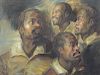 After Rubens. 19th C. Oil on Canvas. Four Studies