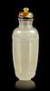 A Carved Rock Crystal Snuff Bottle, Height 2 3/8 inches.