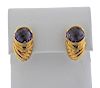 David Yurman 18K Gold Purple Gemstone Earrings